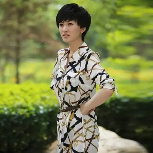 大丈夫李小冉同款连衣裙 韩版ol气质修身连衣裙 长款衬衣裙