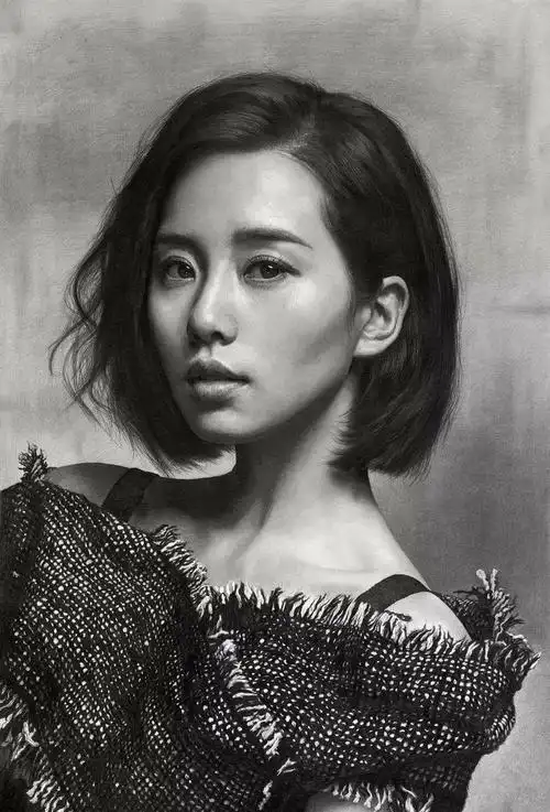 明星素描头像刘诗诗