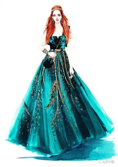 马克笔时装 彩铅 水粉 时尚秀场 服装设计 时装画