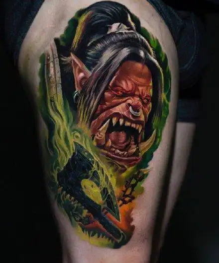 为了部落--魔兽世界争霸wow的游戏角色纹身图案