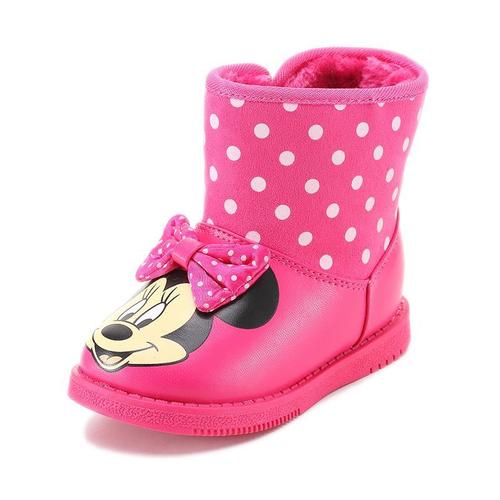 disney/迪士尼冬款米妮卡通女童加绒保暖童鞋短筒靴子1116638433