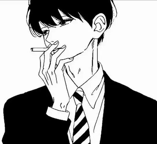 黑白动漫男头像