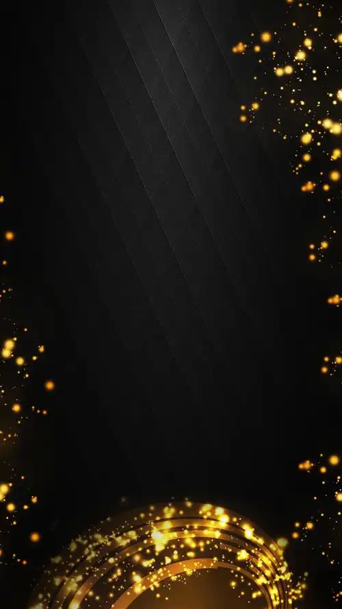 黑色质感纹理金光psd分层h5背景素材