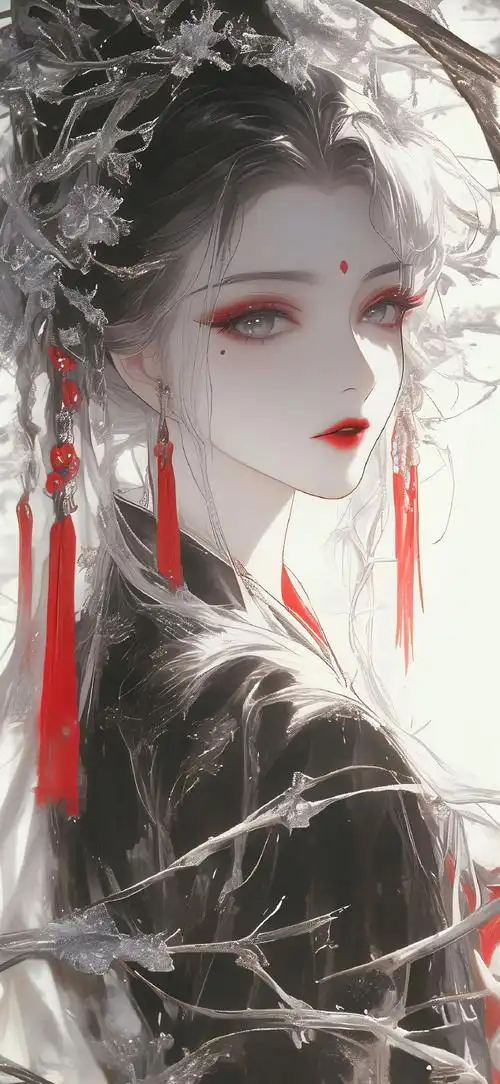 绝美古风动漫女生插画壁纸微博为15pm尺寸 4k原图:网页链接#手机壁纸