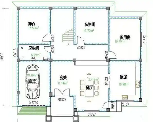 三层15×12米框架结构农村房屋设计效果图,二三层均设有大露台