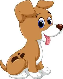 睡觉的小狗卡通图片