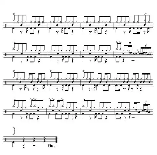 superstar架子鼓谱she