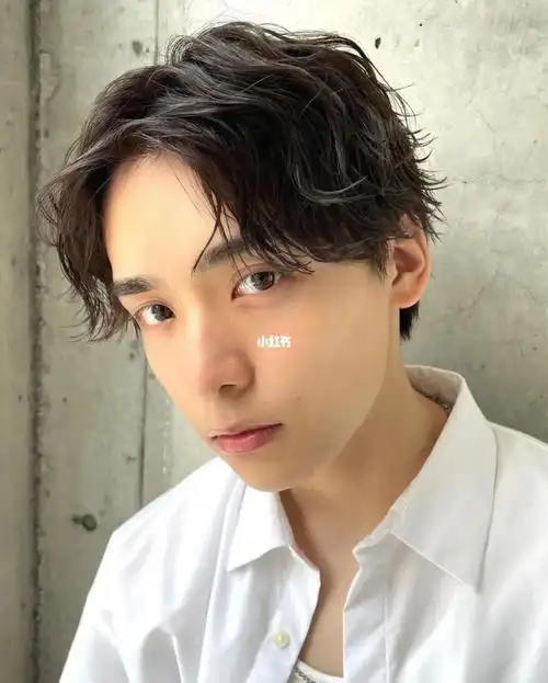 男生日系纹理卷发