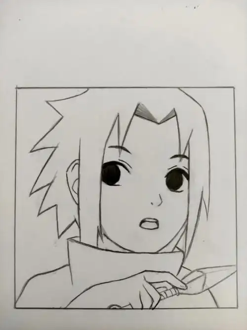 绘画过程  #画画  #火影忍者  #绘画