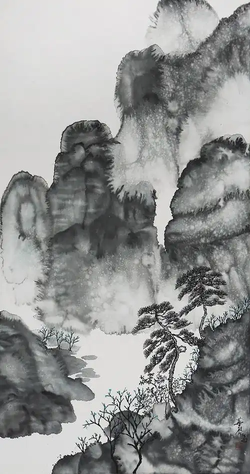 墨韵江山白燕君的水墨山水画