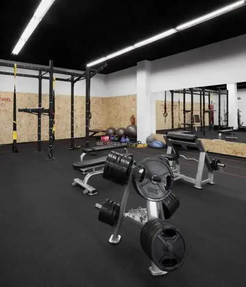 小型健身房设计装饰图-城起装修效果图