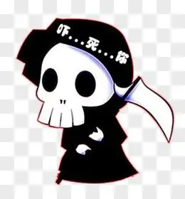 素材pngpsd手绘恐怖万圣节死神形象素材pngpsd死神图标png死神素材png