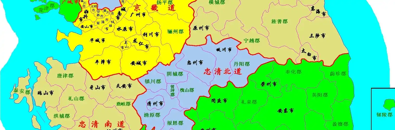 中文版韩国地图