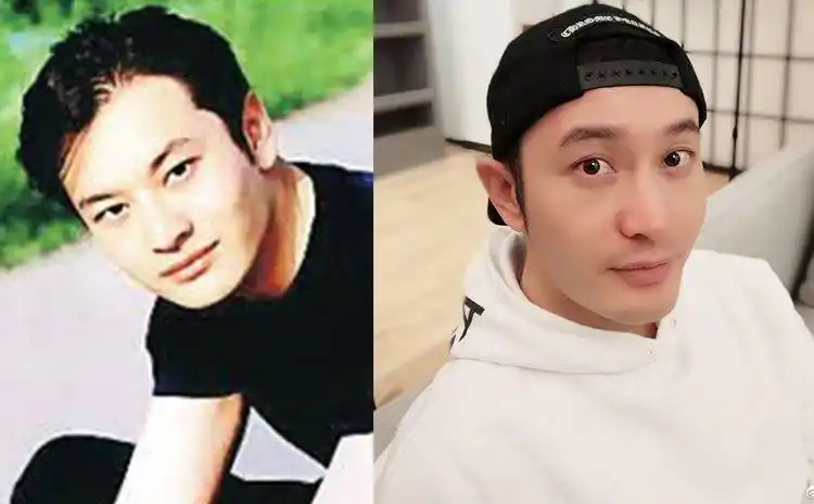 双眼,笔直的鼻梁,立体的轮廓完全改变了他的星途(未整容前的黄晓明