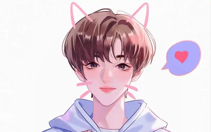 丁程鑫绘画过程小狐狸吃汤圆