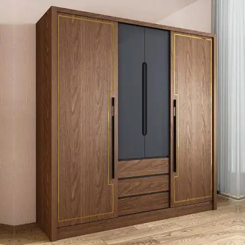 凯丽罗拉衣柜北欧推拉门大衣橱卧室整体趟门组合衣柜1618222米简约