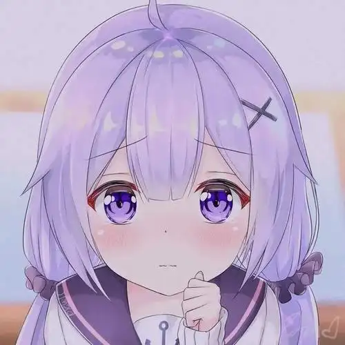 1,温柔梦幻紫色治愈系女生动漫头像
