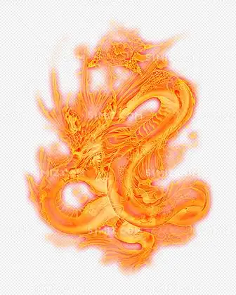 金色火焰龙纹欧式花纹