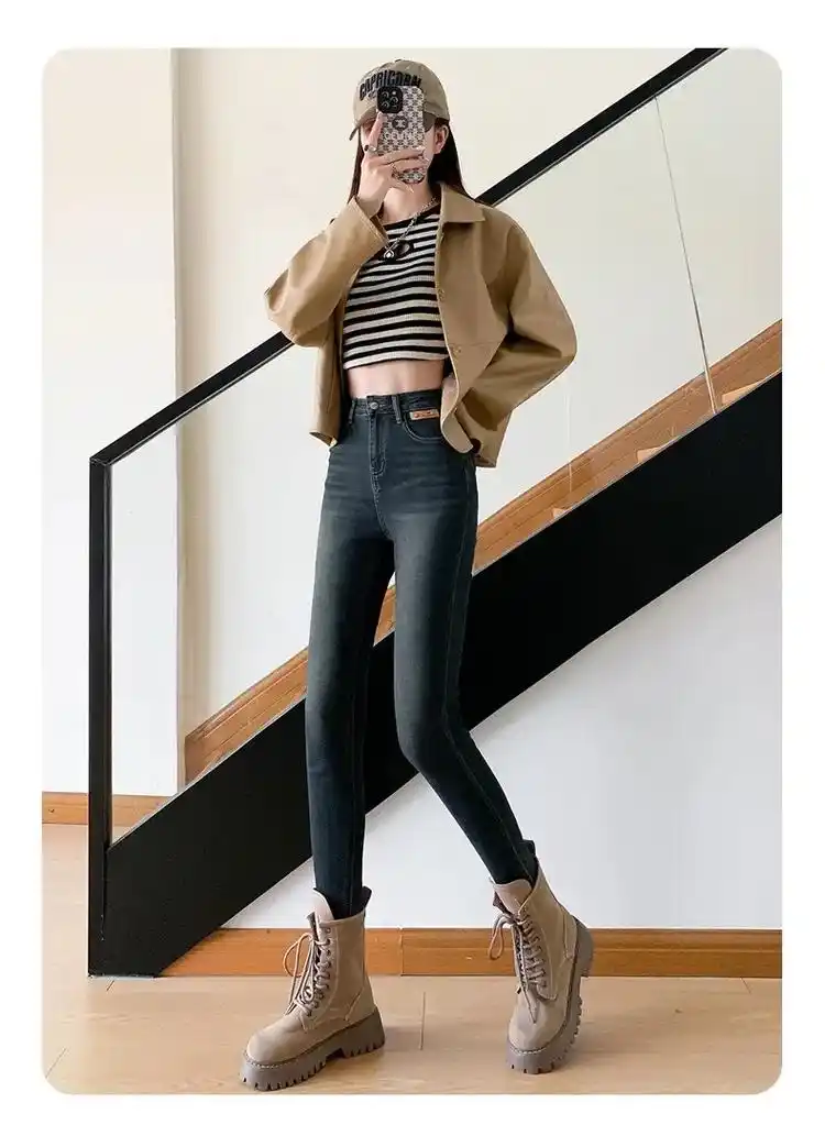 牛仔裤女小脚裤修身显瘦铅笔裤女款裤子