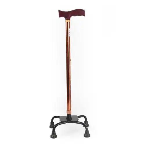 铝合金拐杖四角手杖带灯伸缩便携碳纤维登山杖防滑垫拐棍厂家直销