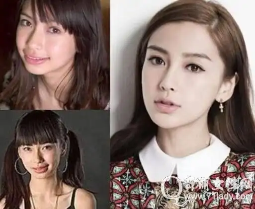 angelababy整容前后照片曝光 整容前后由大暴牙宽下巴变小v脸_美女