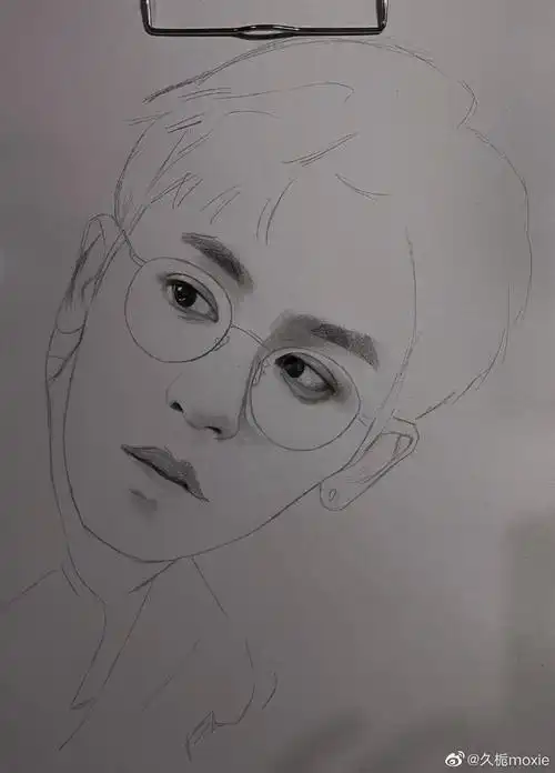 张哲瀚[超话]#素描手绘过程图图图图图图图图图93#张哲瀚#@张哲