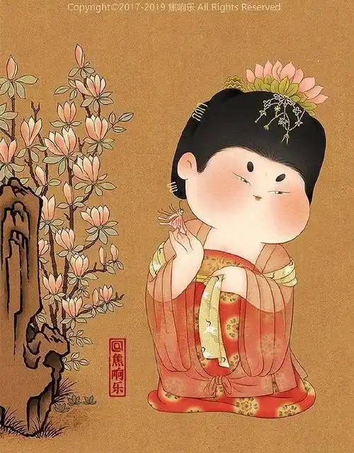 胖改唐代仕女—插画师焦响乐让"胖而美"占据你的心