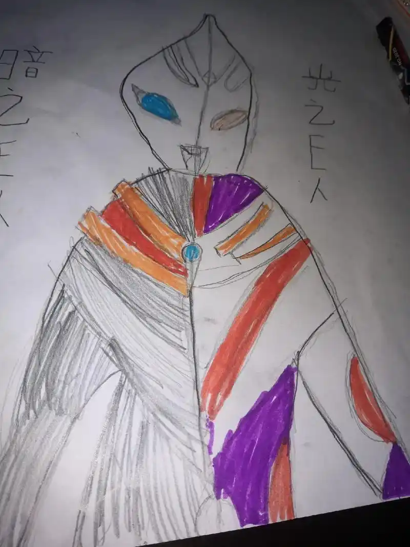 迪迦奥特曼简笔画 - 抖音