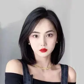 假发女短发网红bobo头气质修脸减龄中分八字刘海短直发自然全头套