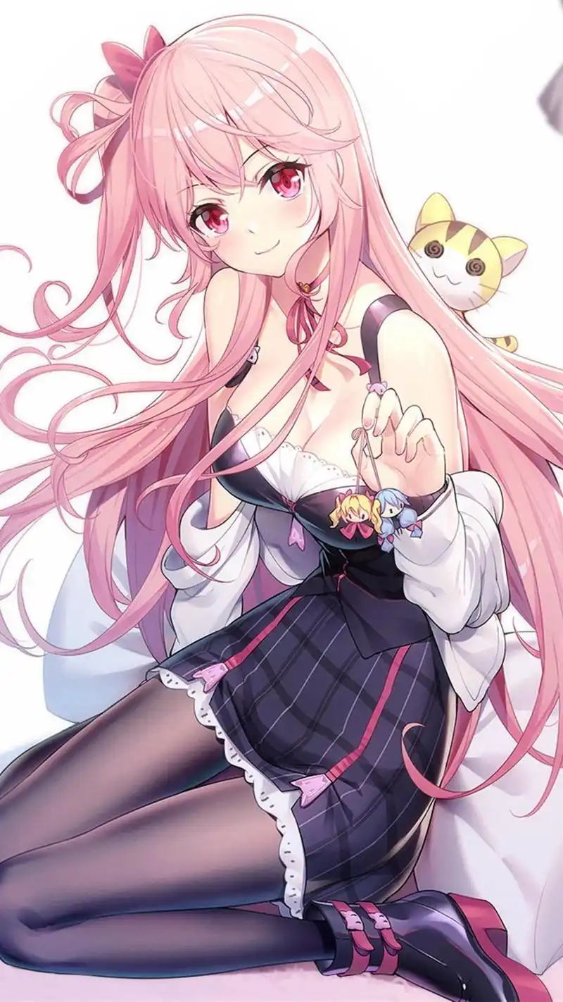 清新甜美二次元美女手机壁纸-动漫-手机壁纸下载-美桌网