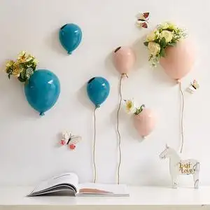 北欧ins风幼儿园墙上气球花盆奶茶店房间装修挂饰壁挂墙面装饰品