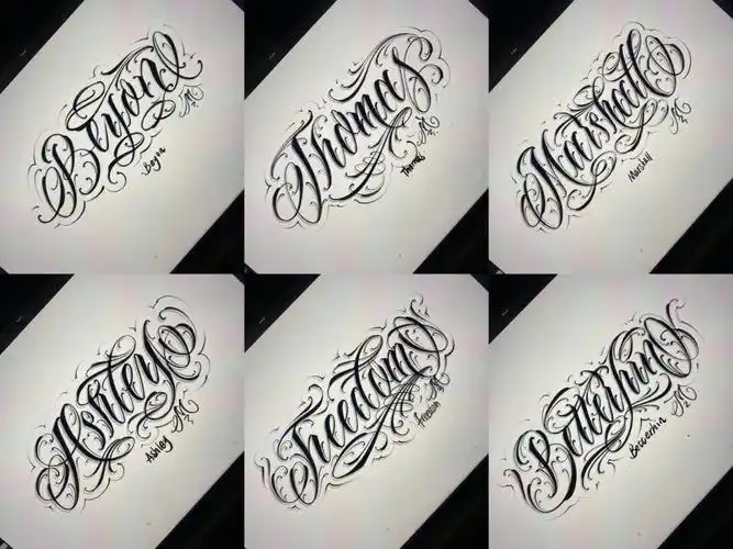 免费设计英文花体字哥特体名字生日单词