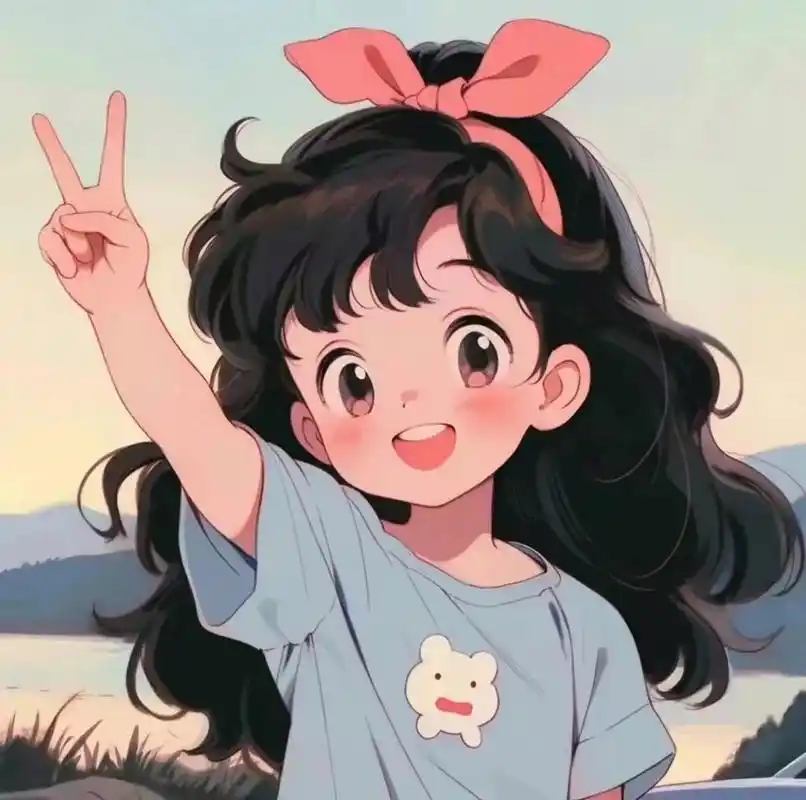 女孩比耶头像 女孩比耶头像‖心有阳光花自开,来给生活比个耶