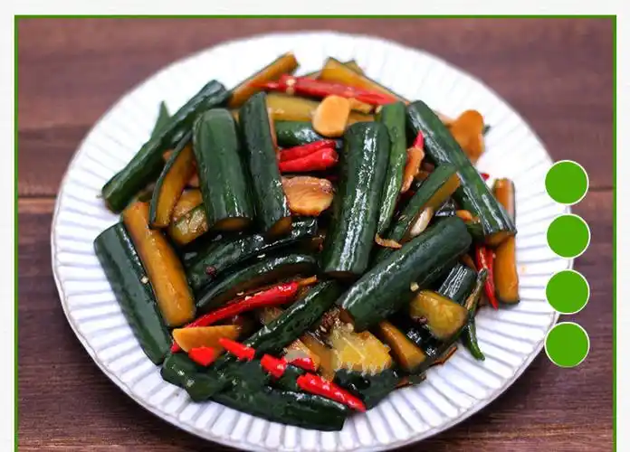 农家自制腌黄瓜腌制酱黄瓜条香辣脆甜咸菜酱菜下饭菜特产500g 腌黄瓜