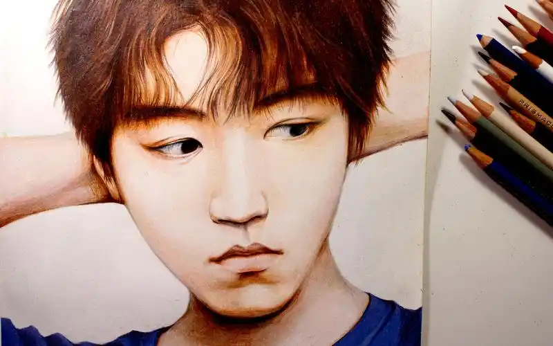 王俊凯-彩色铅笔 水彩纸脱胶,彩铅救场_哔哩哔哩 (゜-゜)つロ 干杯