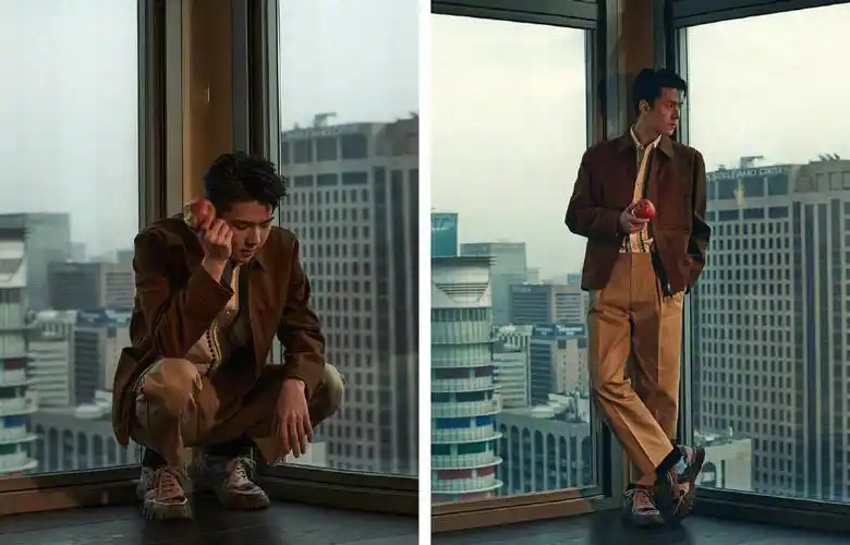 吴世勋酷帅西装画报写真图片