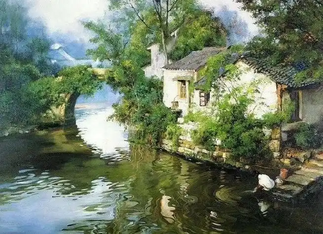 风景旧曾谙——潘洪海先生江南水乡油画