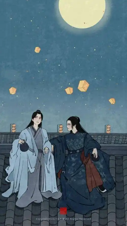 山河令手绘壁纸 | 执子之手,坐看云舒