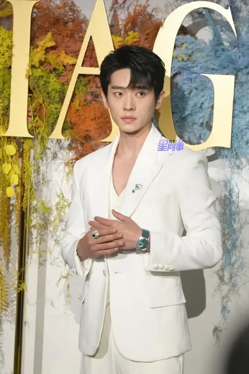 丞磊纯白西装造型#帅哥需要一些怼脸拍是谁家的白马王子呀@丞磊生图