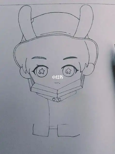 肖战q版手绘临摹手绘简笔画简笔画教程文化绘画