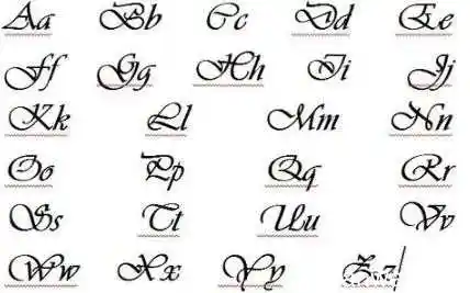 花体特色的英文书法效果图片