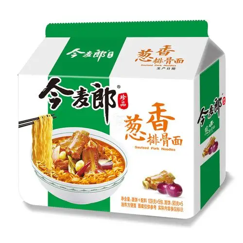 今麦郎珍品弹面葱香排骨面109g包5