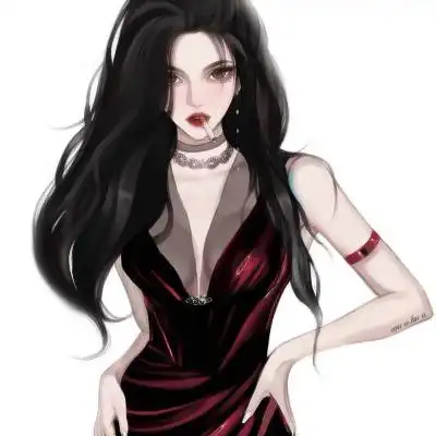 手绘高冷御姐女头像