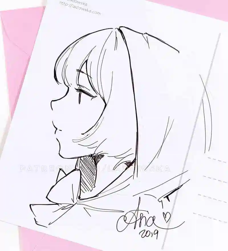 主页 美术作品 铅笔画  初学者应该多准备一些动漫人物线稿临摹图,ins