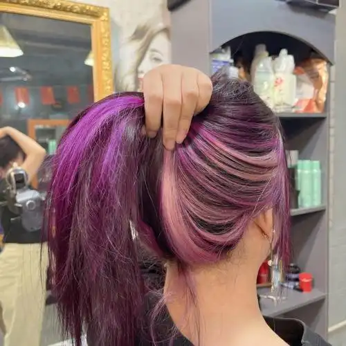 新发色黑紫葡萄紫渐变紫香芋紫挂耳染