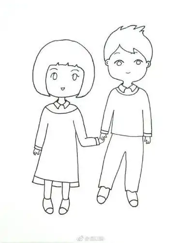 一男一女简笔画简单