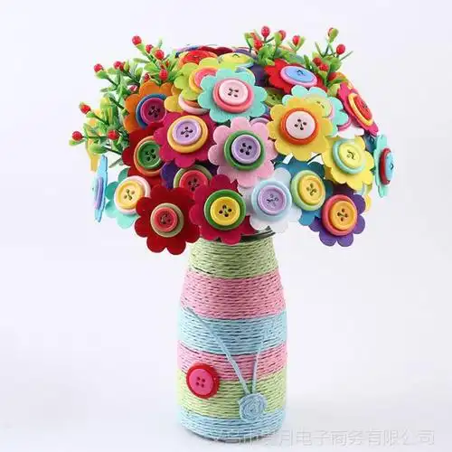 69童乐美工坊七十二变创意纽扣花