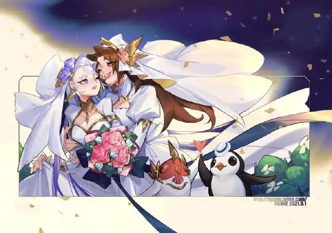 lol玩家#来自lof:银河尽头的作品戴安娜&蕾欧娜欢迎大家发微博投稿