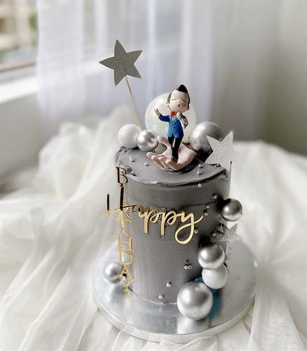 创意父亲节唱歌男神生日蛋糕装饰摆件送男友送老爸ktv蛋糕搞怪