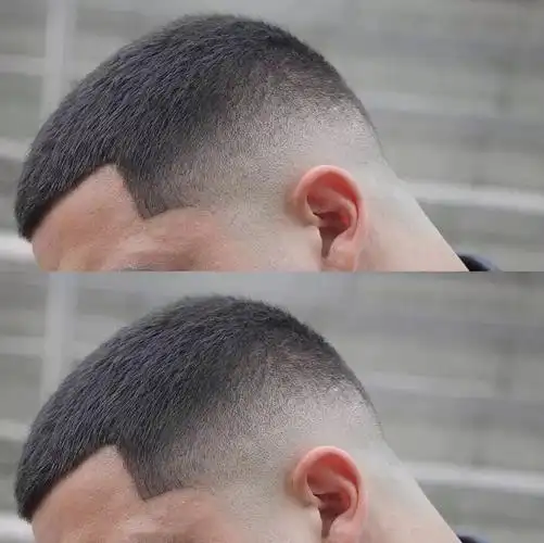 男生盖盖头镂空两侧发型图片刻痕更帅